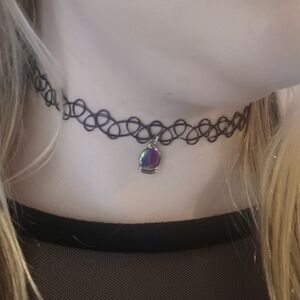 2 For $20 Crystal Ball Tattoo Choker *HANDMADE*
